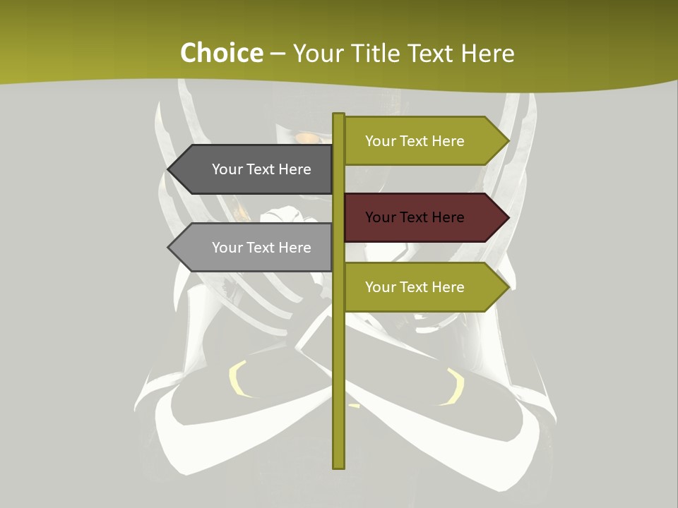 Robot Human Head PowerPoint Template