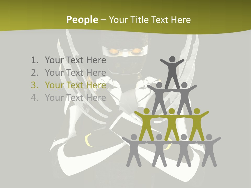 Robot Human Head PowerPoint Template