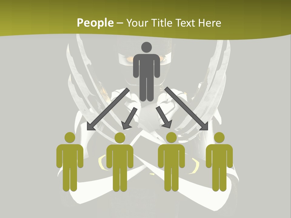 Robot Human Head PowerPoint Template