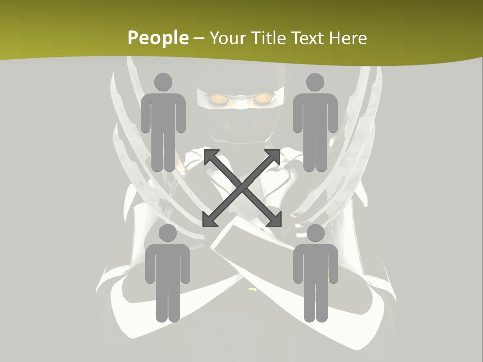 Robot Human Head PowerPoint Template