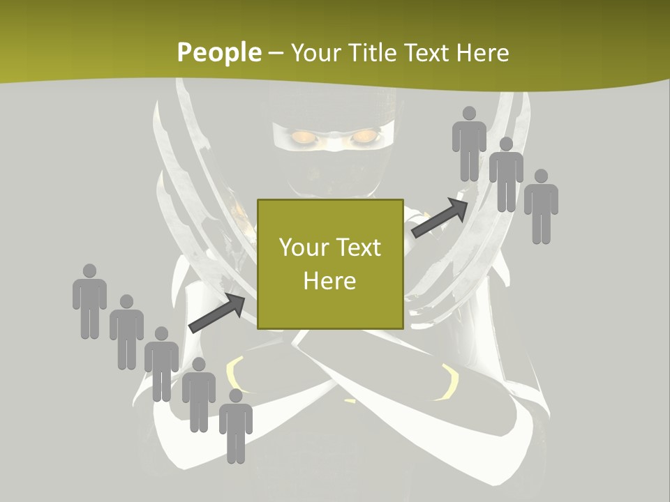 Robot Human Head PowerPoint Template