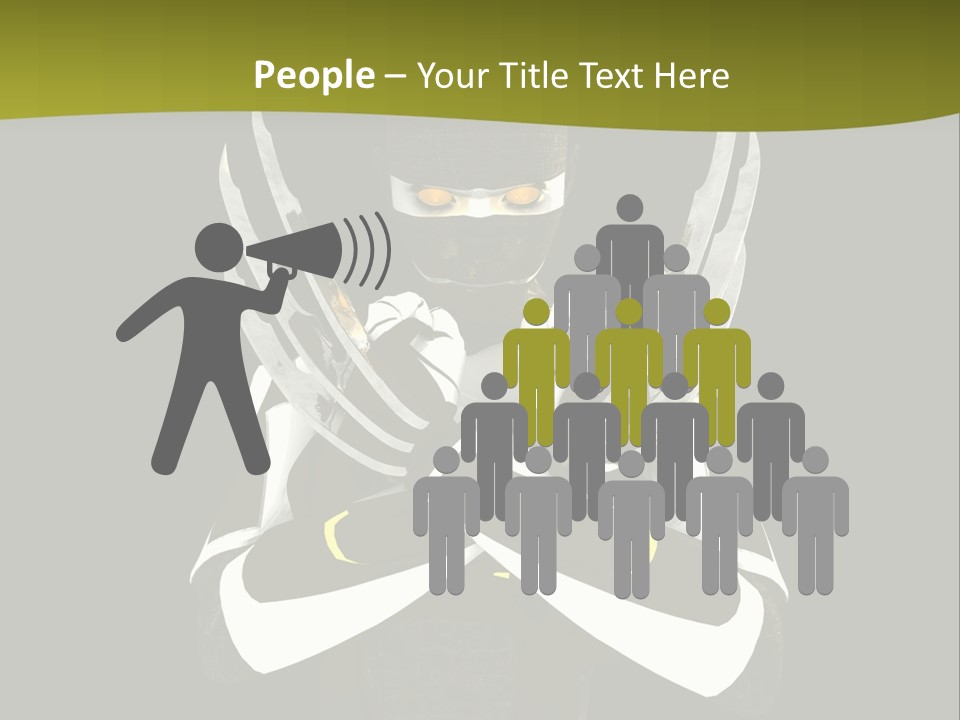 Robot Human Head PowerPoint Template