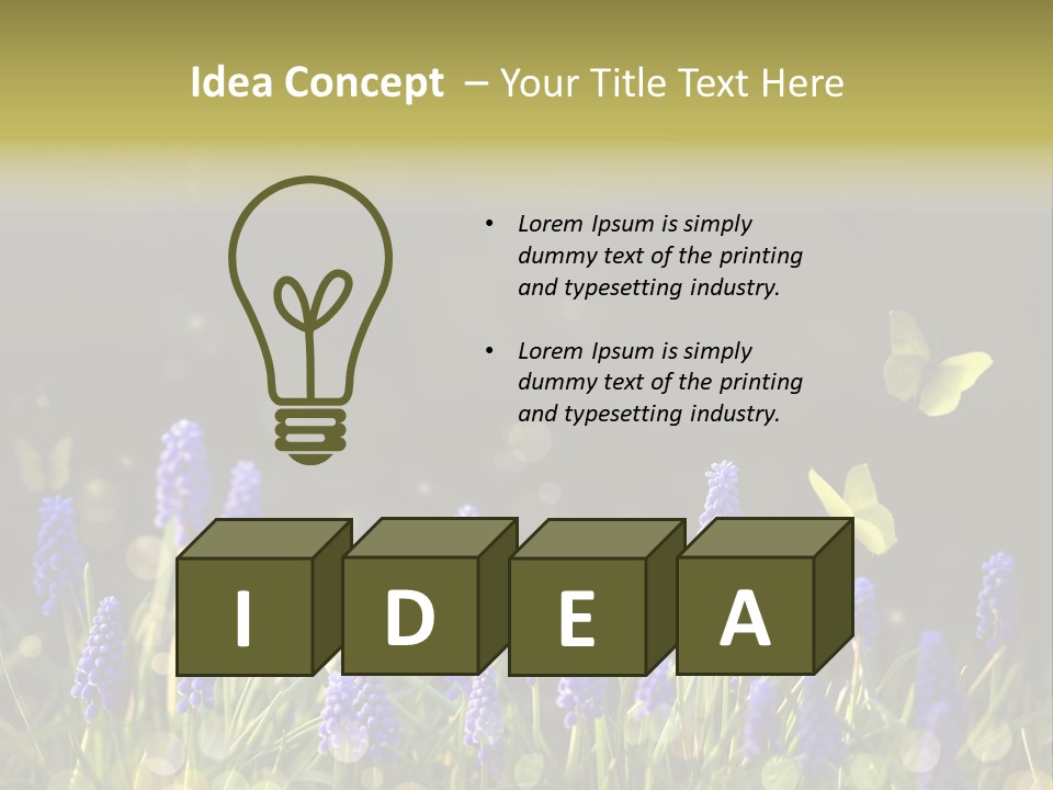 Bright Insect Close Up PowerPoint Template