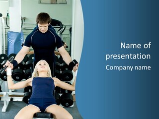 Thin Scrawny Sportswoman PowerPoint Template