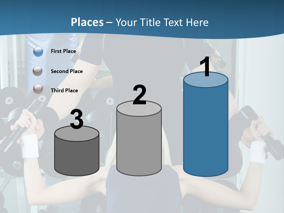 Thin Scrawny Sportswoman PowerPoint Template