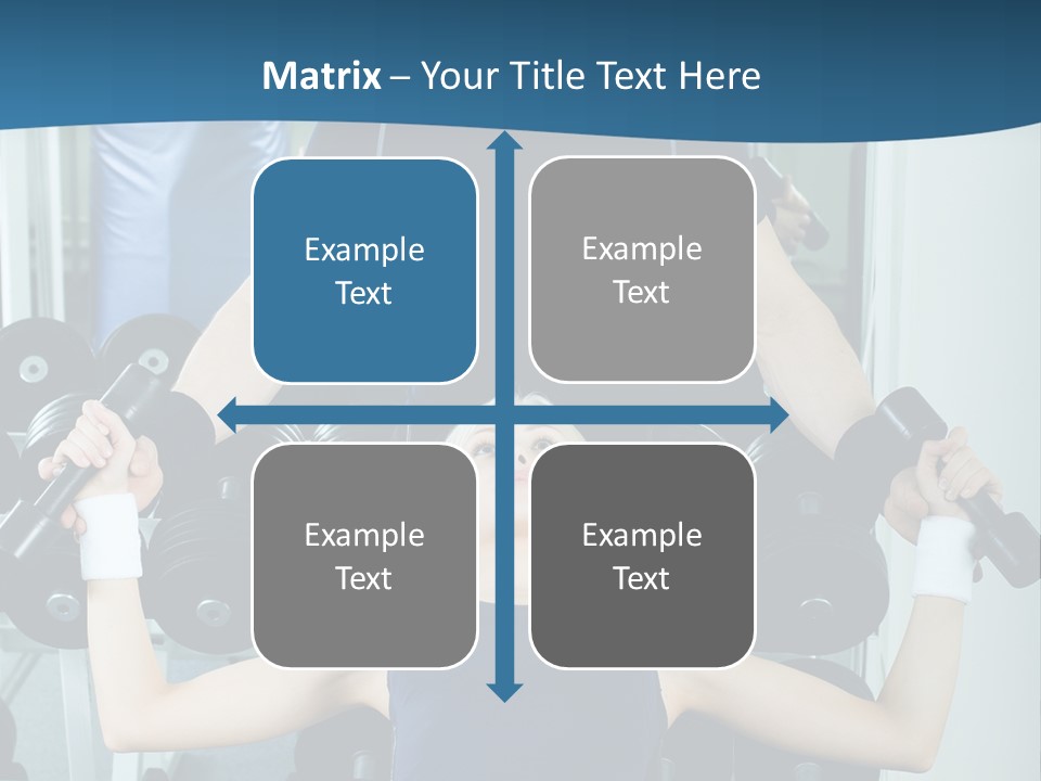 Thin Scrawny Sportswoman PowerPoint Template