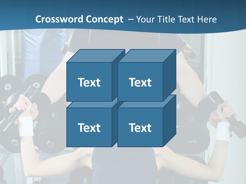 Thin Scrawny Sportswoman PowerPoint Template