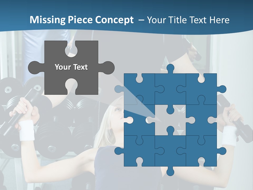 Thin Scrawny Sportswoman PowerPoint Template