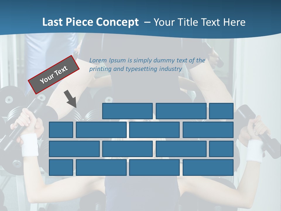 Thin Scrawny Sportswoman PowerPoint Template