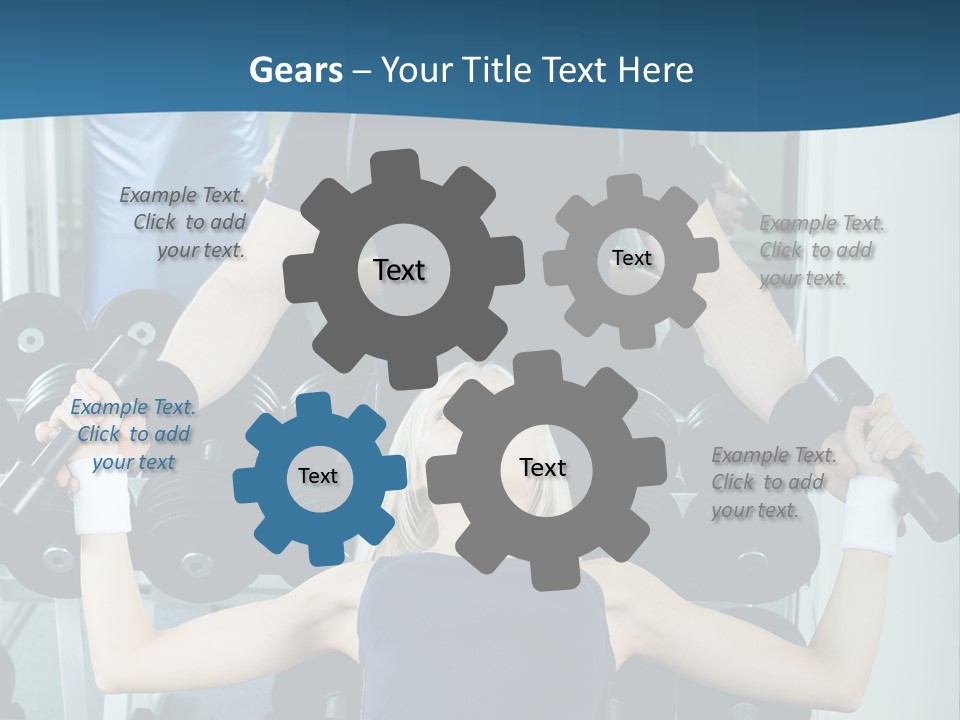 Thin Scrawny Sportswoman PowerPoint Template