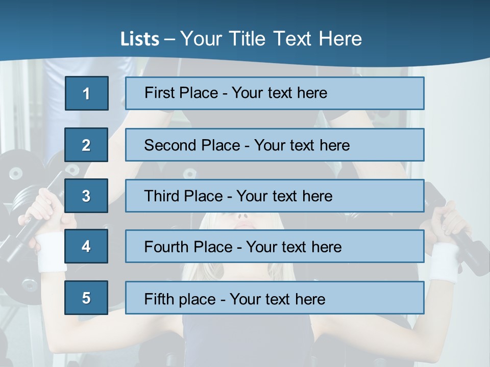 Thin Scrawny Sportswoman PowerPoint Template