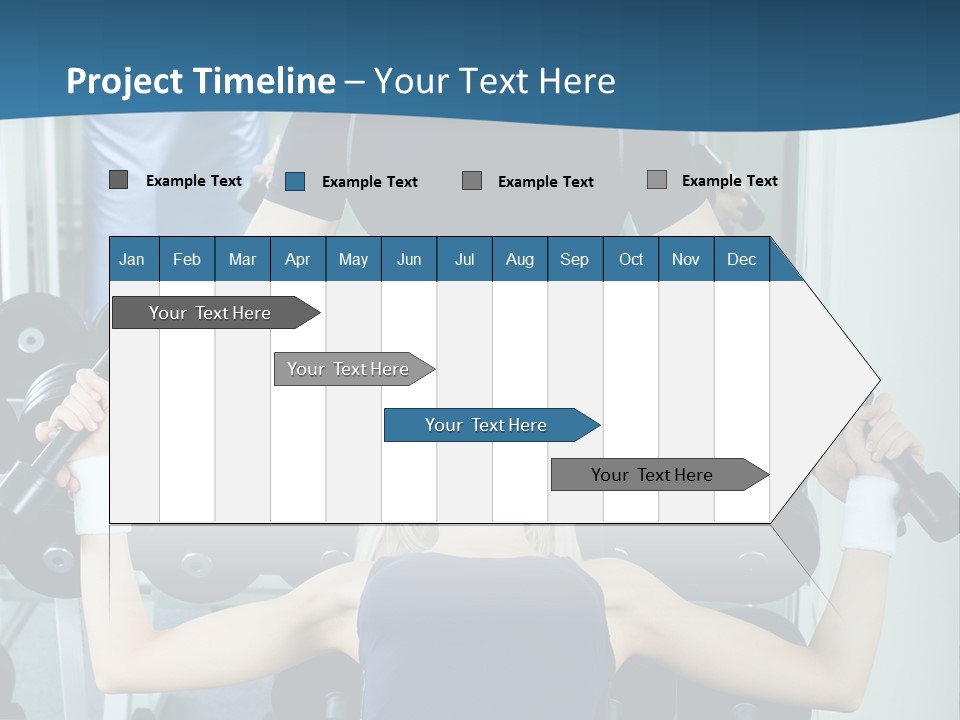 Thin Scrawny Sportswoman PowerPoint Template