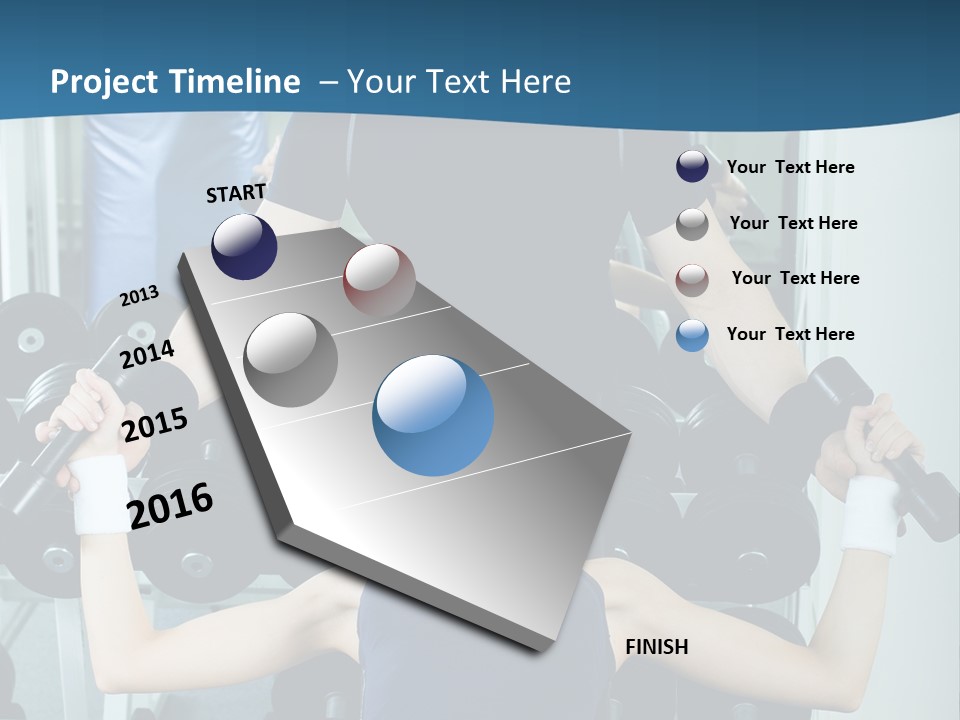 Thin Scrawny Sportswoman PowerPoint Template