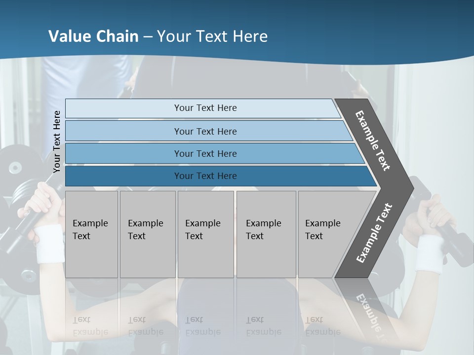 Thin Scrawny Sportswoman PowerPoint Template