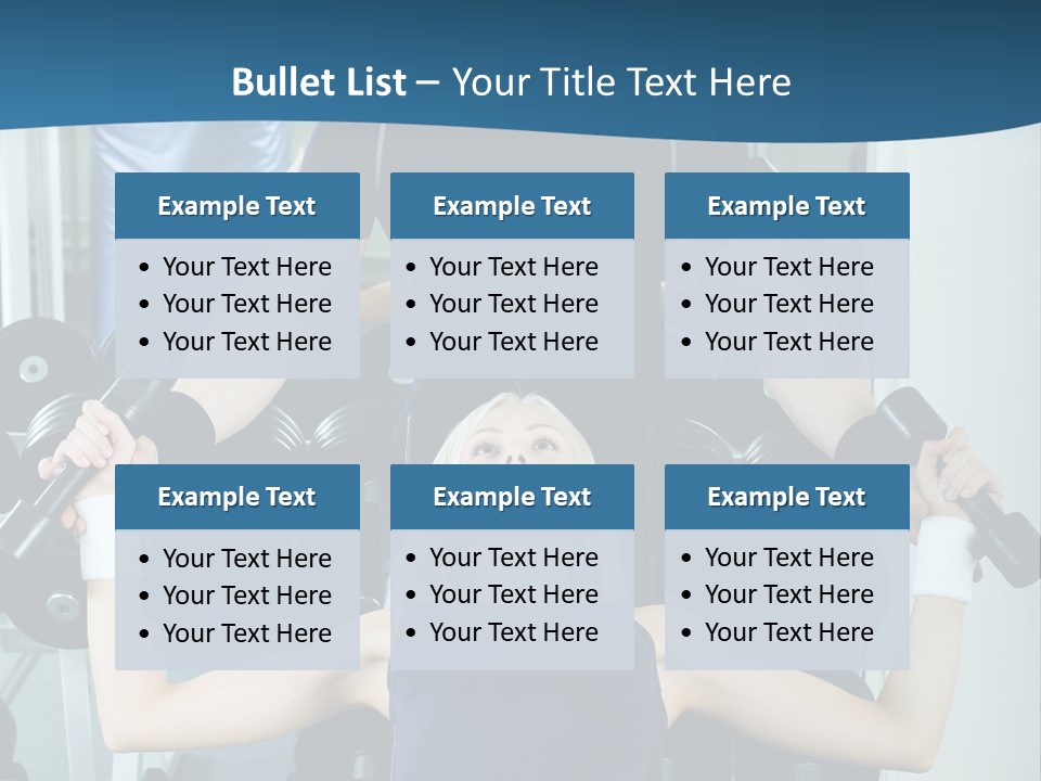 Thin Scrawny Sportswoman PowerPoint Template