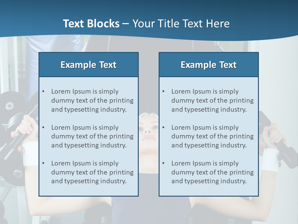 Thin Scrawny Sportswoman PowerPoint Template