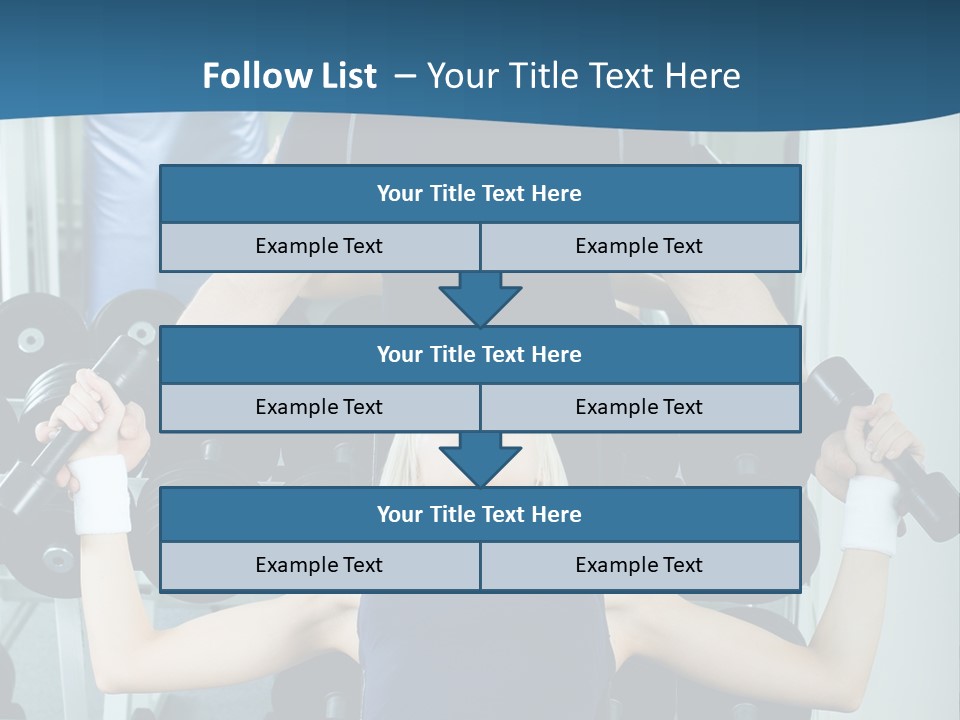 Thin Scrawny Sportswoman PowerPoint Template