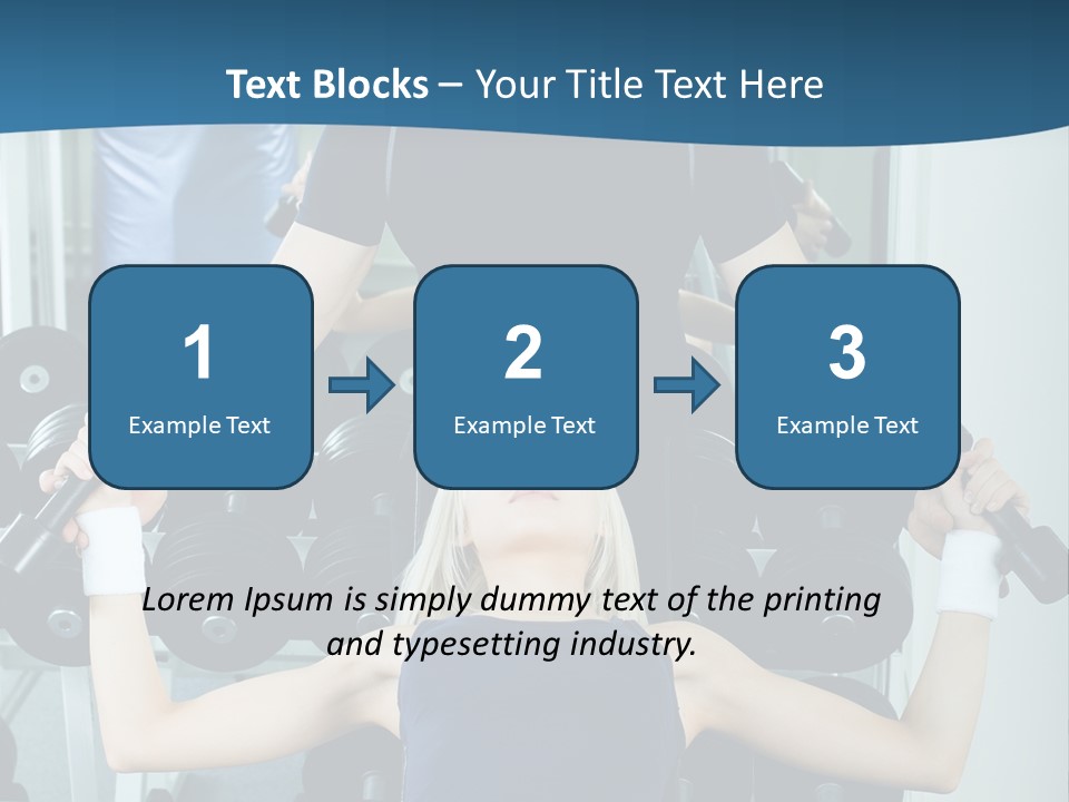 Thin Scrawny Sportswoman PowerPoint Template