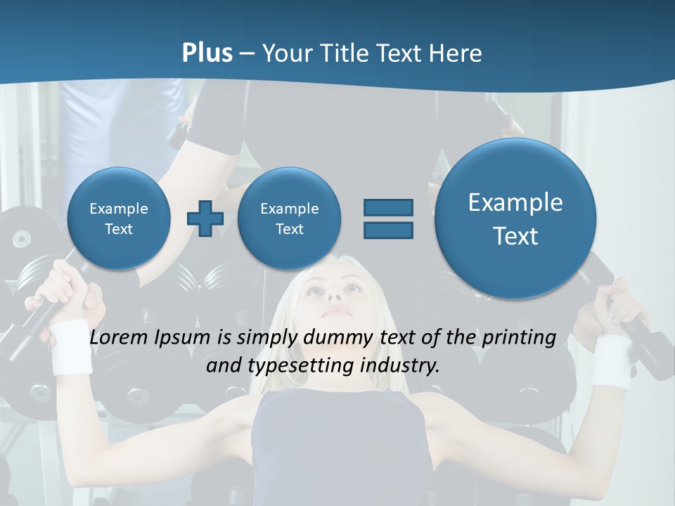 Thin Scrawny Sportswoman PowerPoint Template