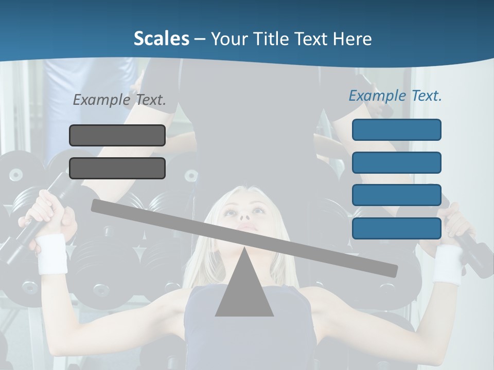 Thin Scrawny Sportswoman PowerPoint Template