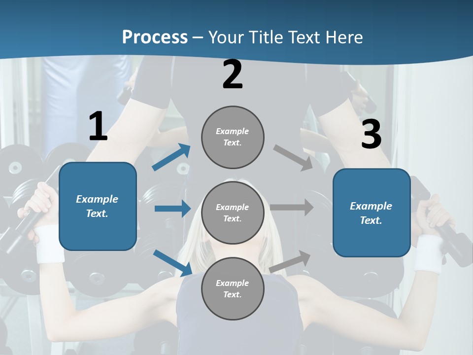 Thin Scrawny Sportswoman PowerPoint Template