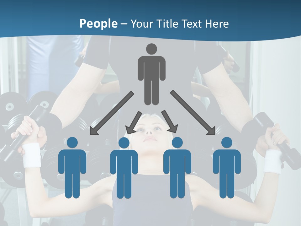 Thin Scrawny Sportswoman PowerPoint Template