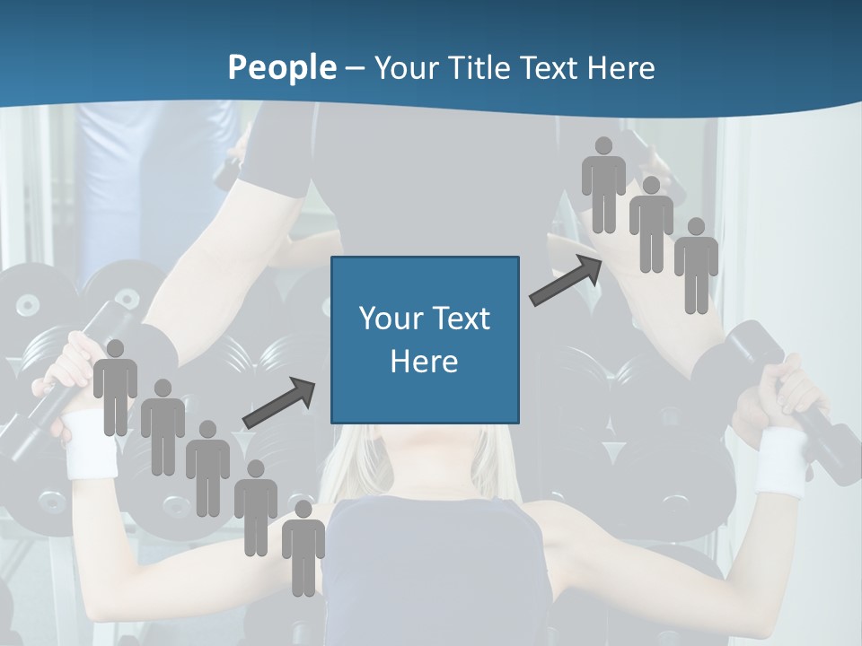 Thin Scrawny Sportswoman PowerPoint Template