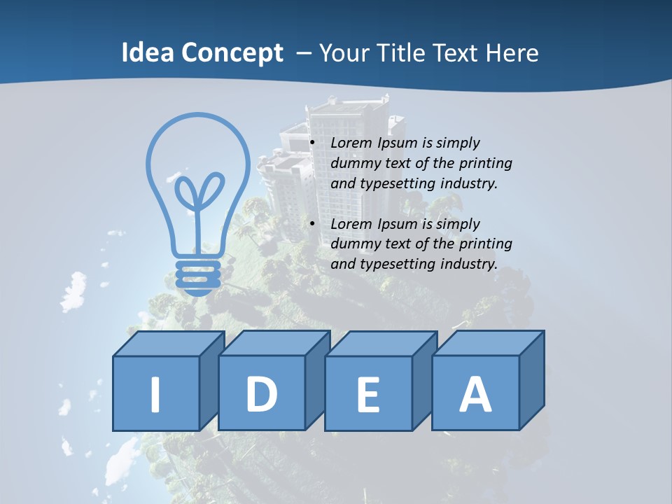 Sky Tree Space PowerPoint Template