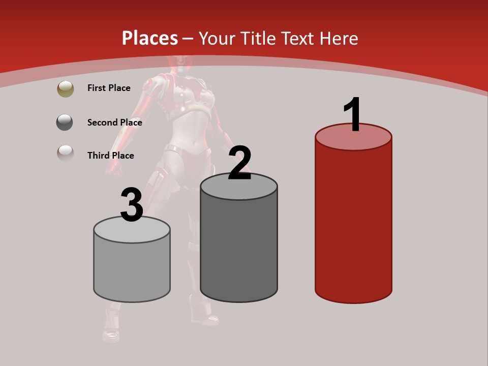 Scifi Render Girl PowerPoint Template