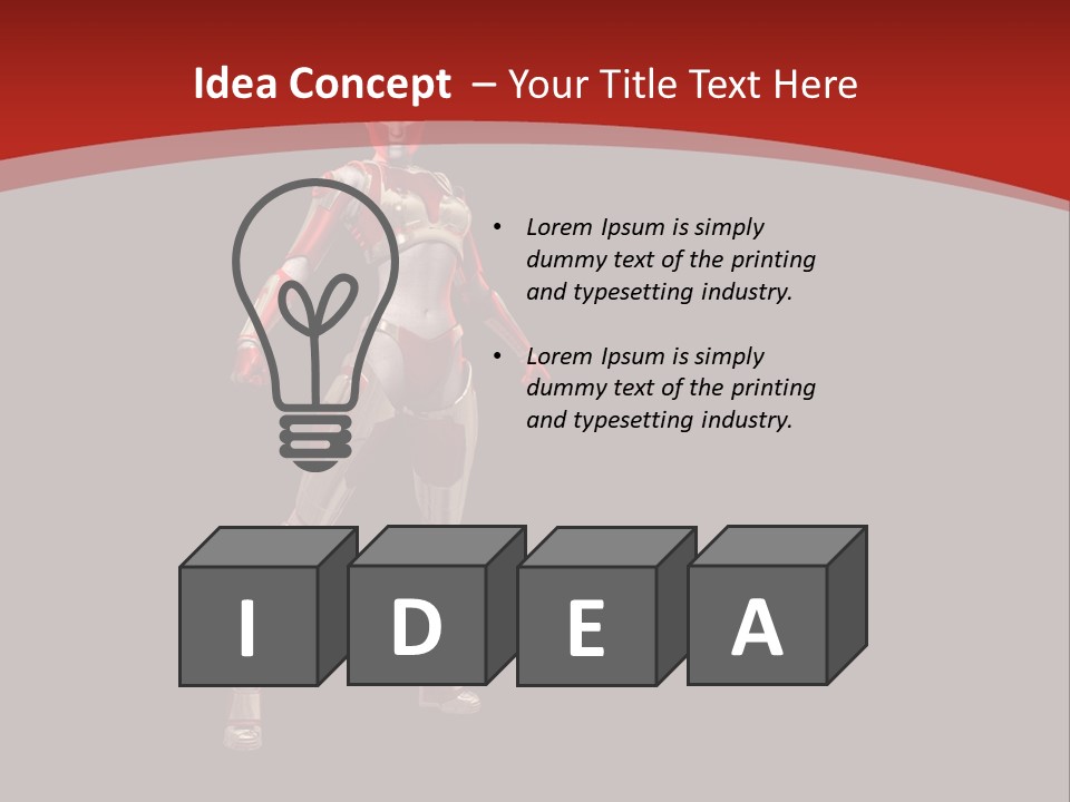 Scifi Render Girl PowerPoint Template