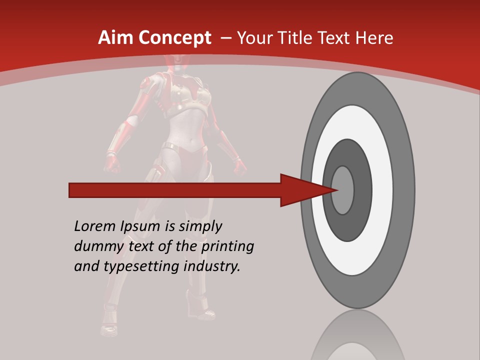 Scifi Render Girl PowerPoint Template