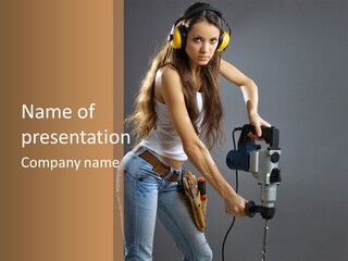 Tool Contractor White PowerPoint Template