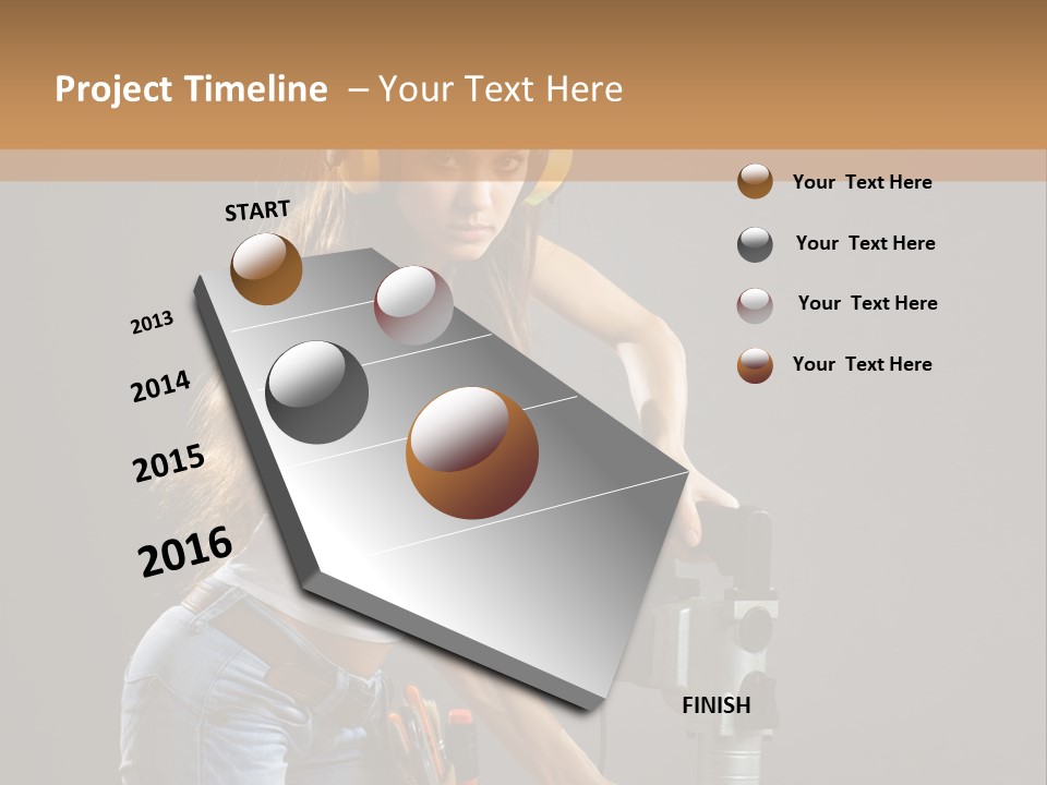 Tool Contractor White PowerPoint Template