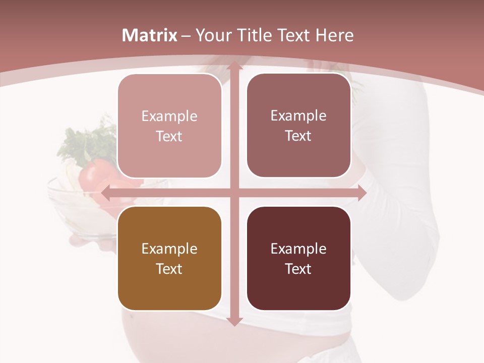 White Pregnancy Salad PowerPoint Template