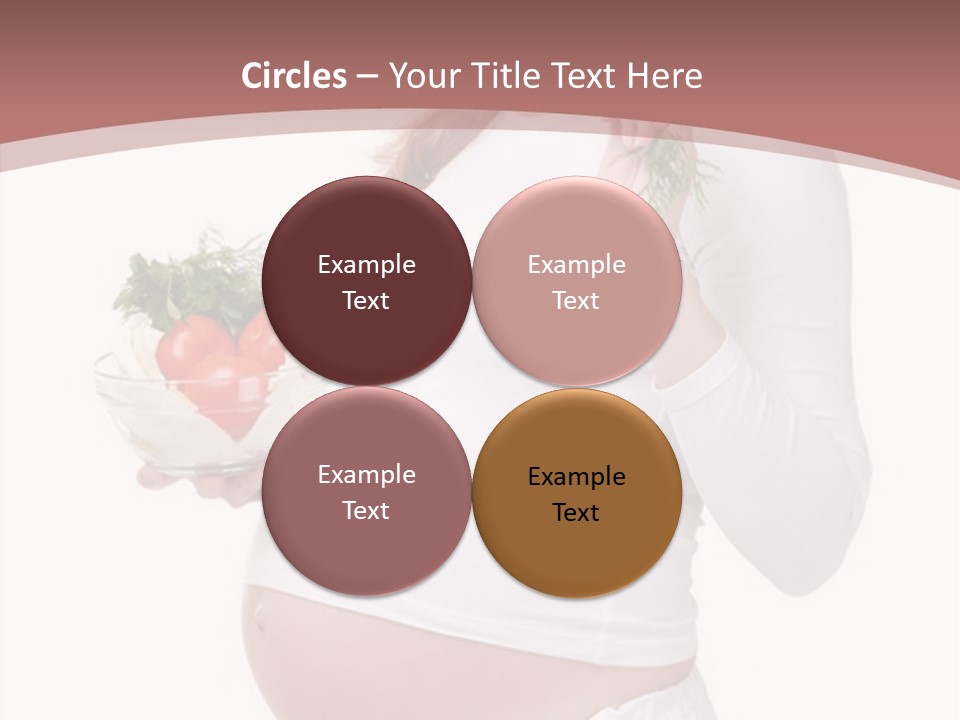 White Pregnancy Salad PowerPoint Template
