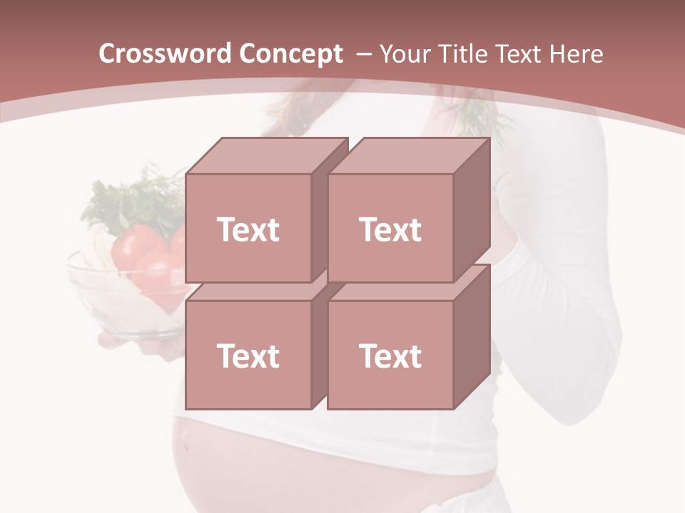 White Pregnancy Salad PowerPoint Template