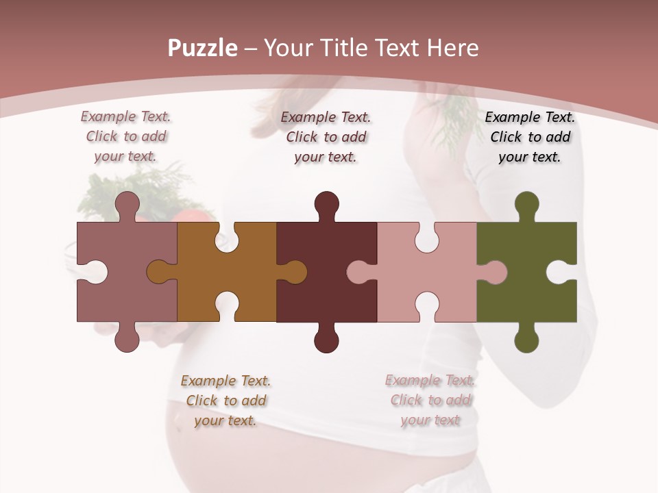 White Pregnancy Salad PowerPoint Template