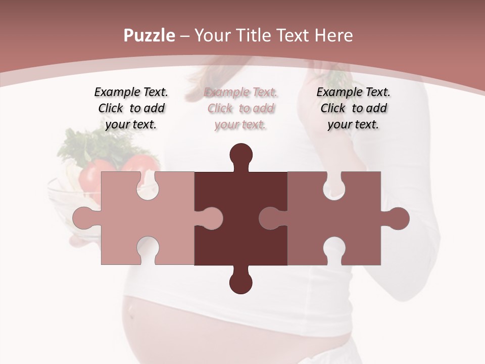 White Pregnancy Salad PowerPoint Template