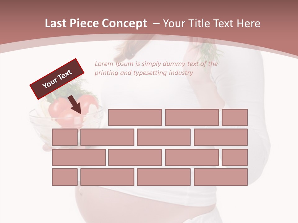 White Pregnancy Salad PowerPoint Template