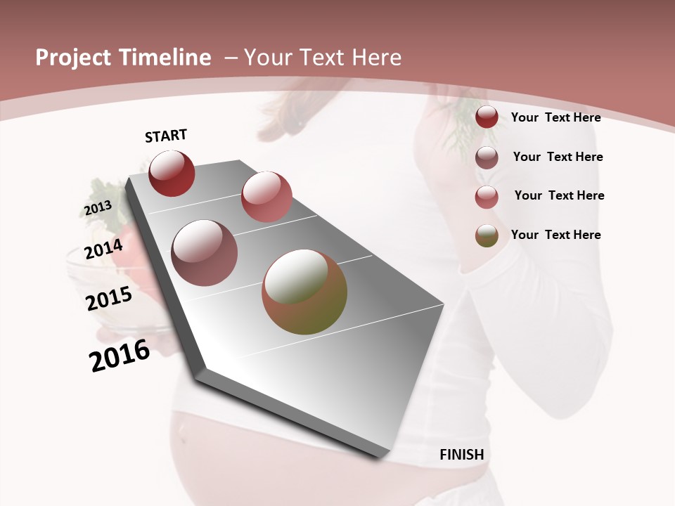 White Pregnancy Salad PowerPoint Template
