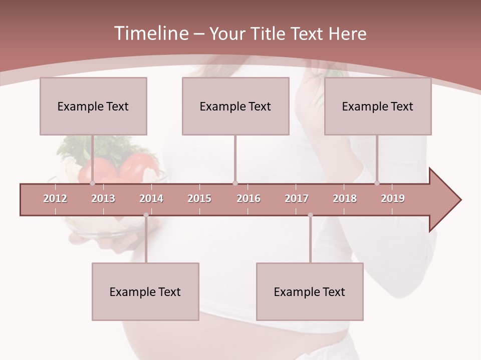 White Pregnancy Salad PowerPoint Template