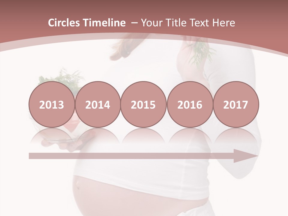 White Pregnancy Salad PowerPoint Template