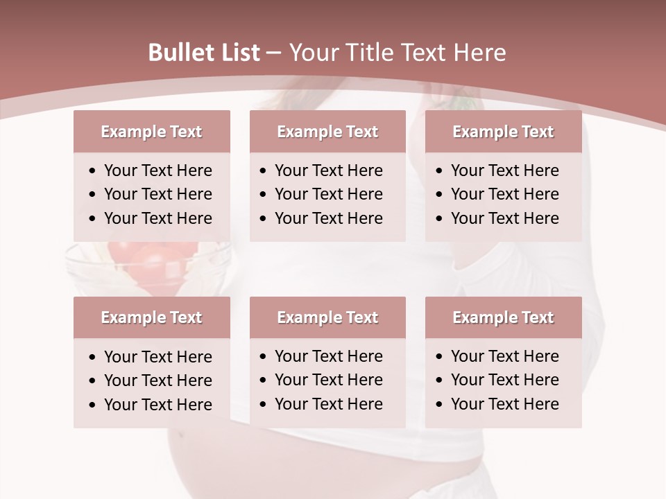White Pregnancy Salad PowerPoint Template
