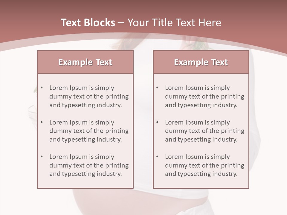 White Pregnancy Salad PowerPoint Template