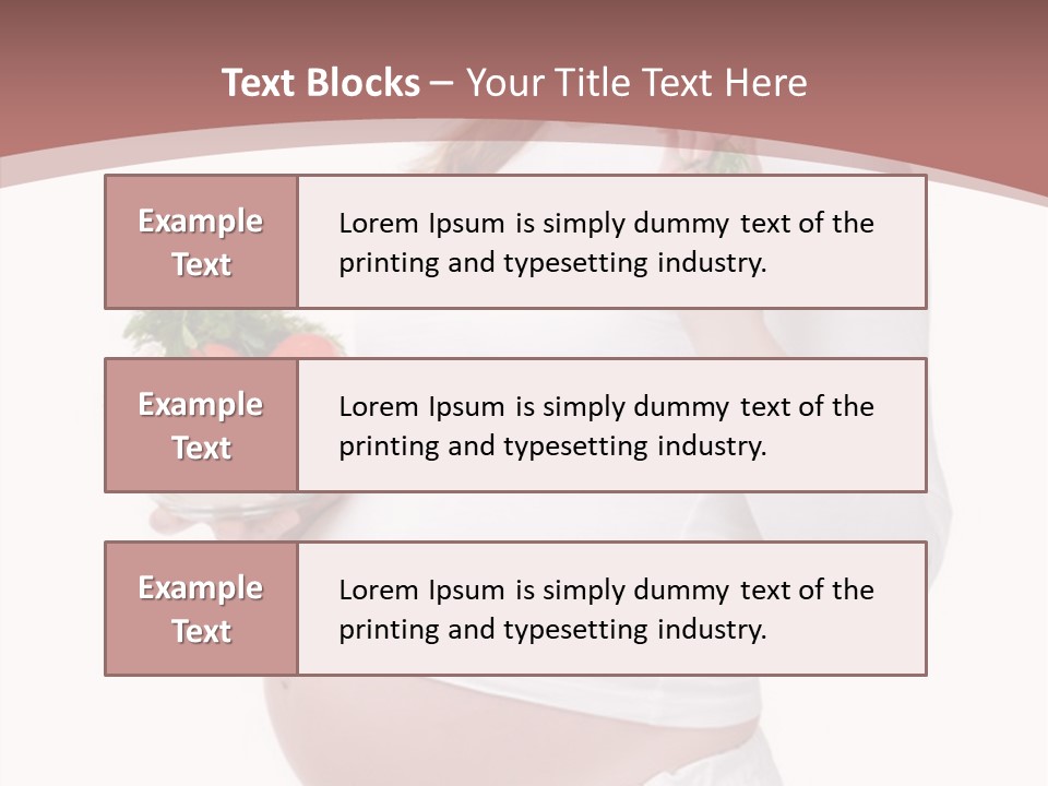 White Pregnancy Salad PowerPoint Template