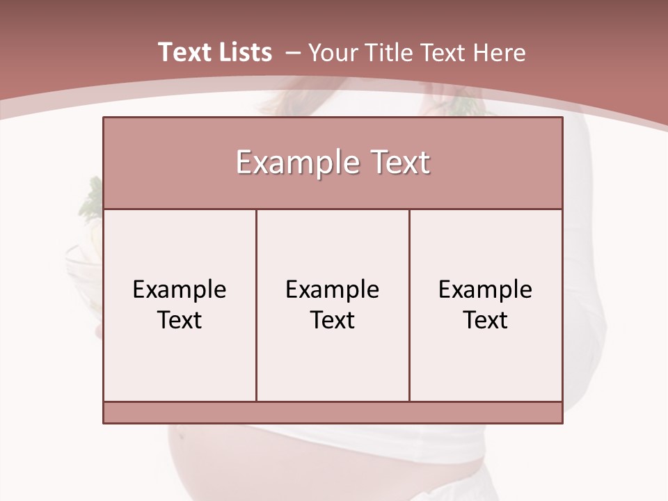 White Pregnancy Salad PowerPoint Template