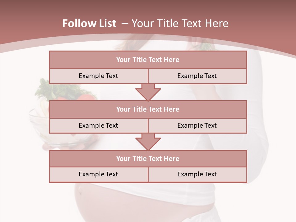 White Pregnancy Salad PowerPoint Template