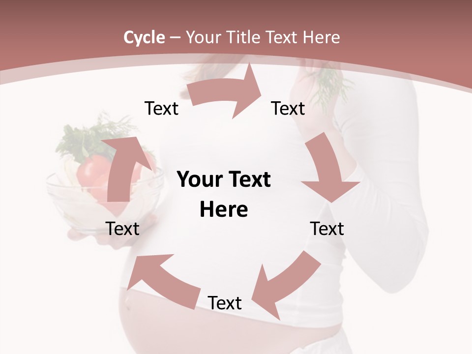 White Pregnancy Salad PowerPoint Template