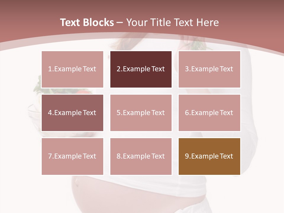 White Pregnancy Salad PowerPoint Template