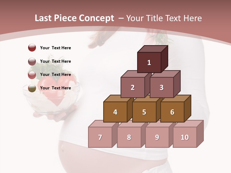 White Pregnancy Salad PowerPoint Template